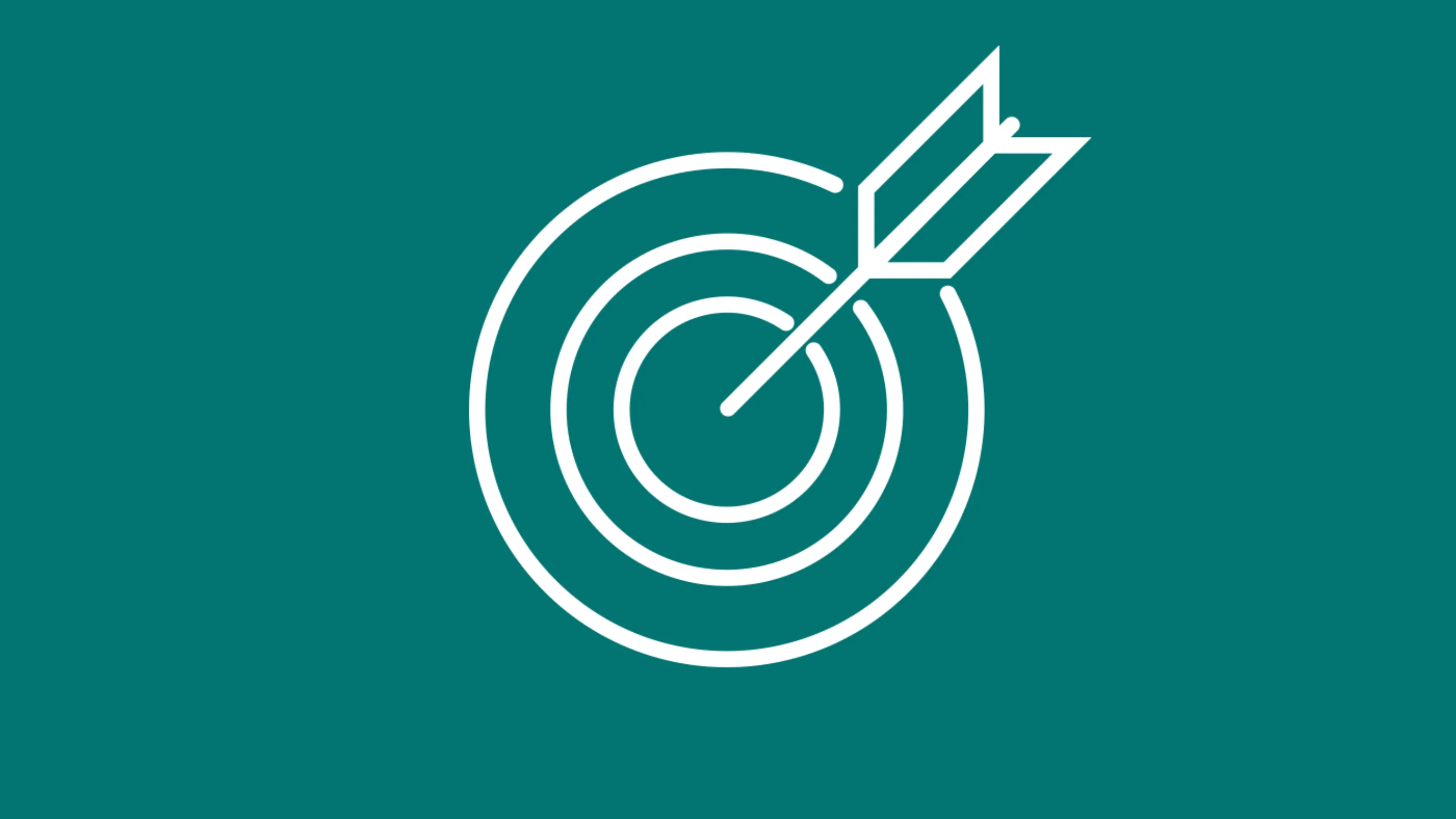 Zielscheibe mit Pfeil in der Mitte